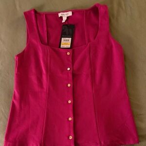 Nine West Fuchsia Sleeveless Blouse